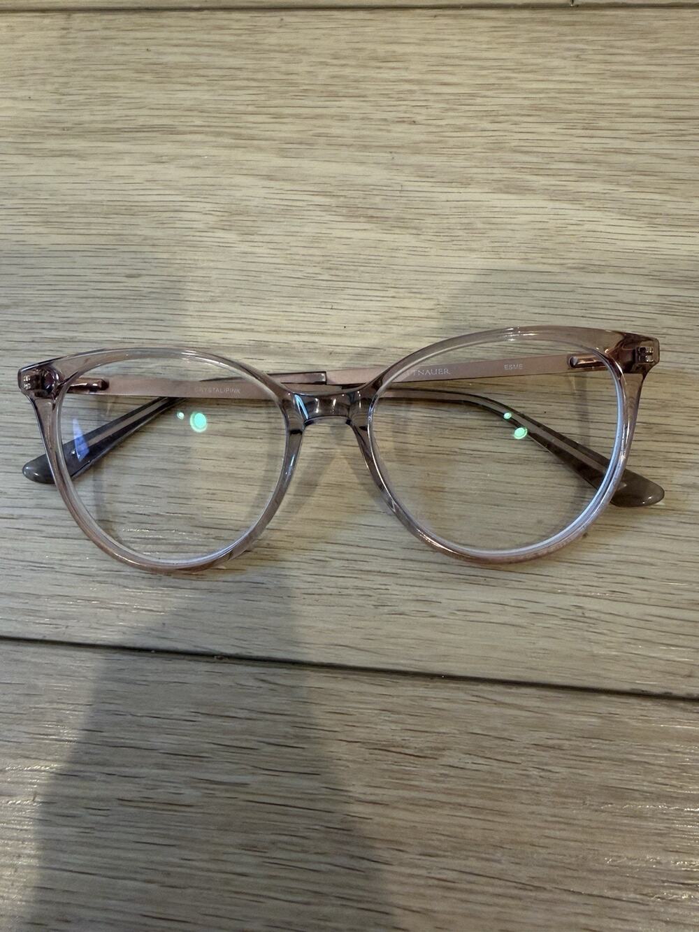 Wittnauer Eyeglasses, Frames Only, Esme Crystal/Pink, 52-16-140, Plastic